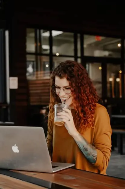 person in cafe